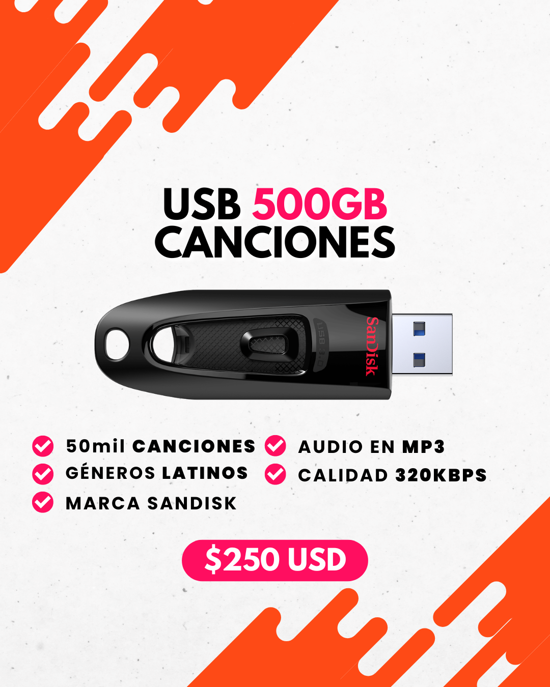 USB 500GB CANCIONES